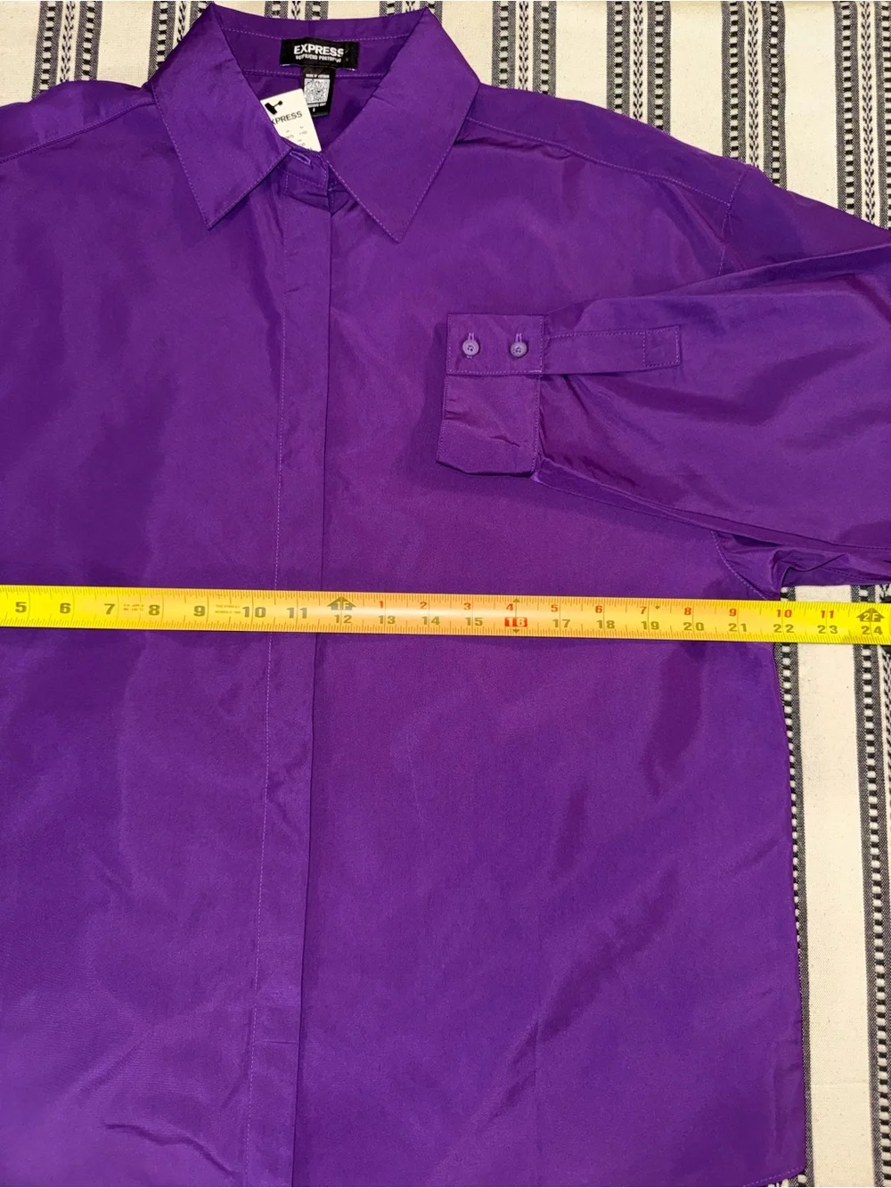 Express 3-Piece Purple Button-Down, Bandeau, Short Set, NWT, S/M